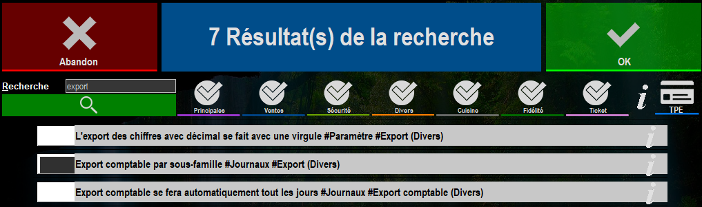 Options &agrave; cocher