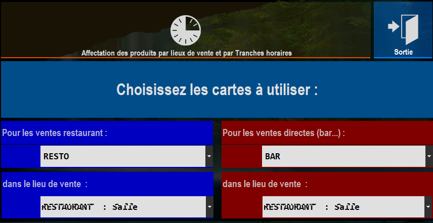 Affecter une carte &agrave; un lieu de vente