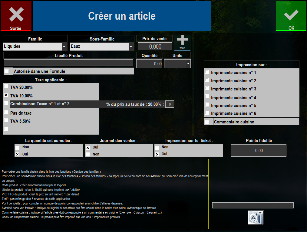Cr&eacute;ation d'un article