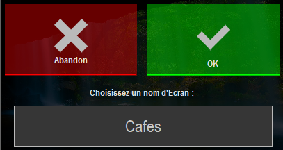 nom sous &eacute;cran
