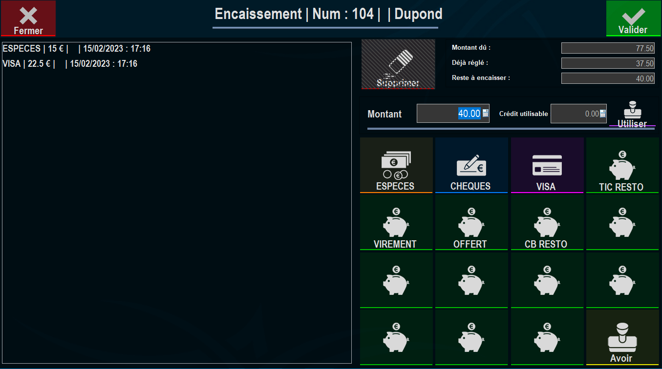 page de r&egrave;glement de tickets