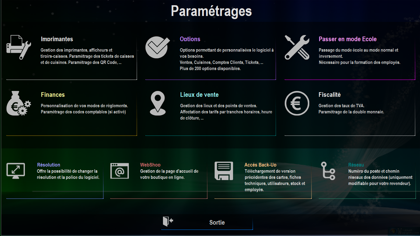 Gestion des param&egrave;tres