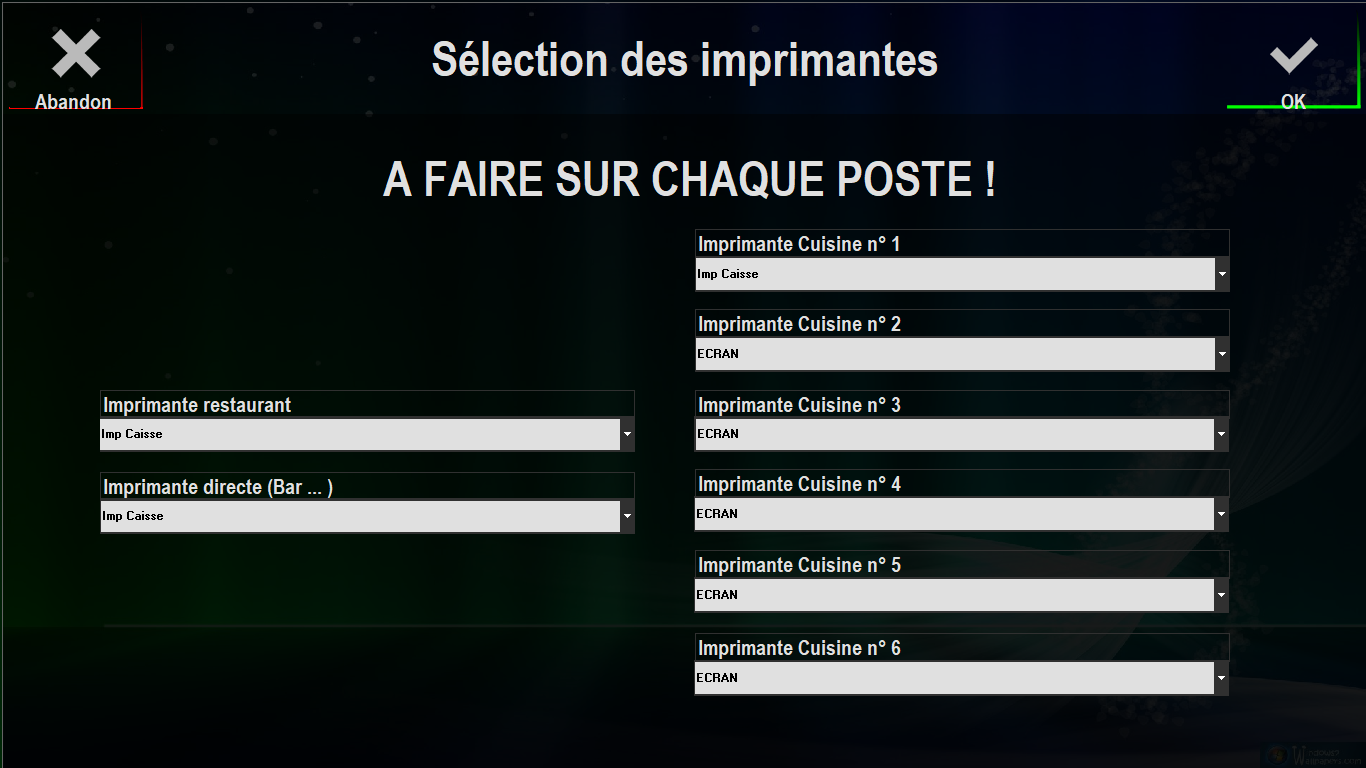 S&eacute;lection des imprimantes