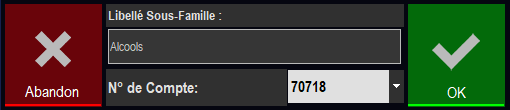 changer le num&eacute;ro d'une sous famille
